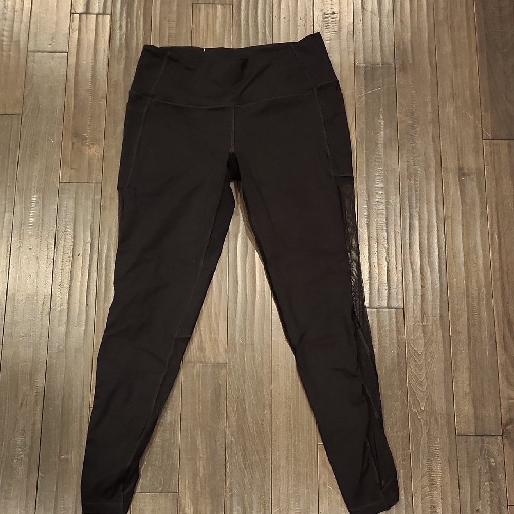 Victoria Sport Black High-Waist Mesh Side Leggings